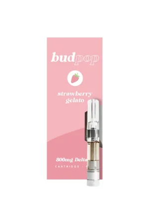 BudPop Strawberry Gelato Delta-8 THC Vape